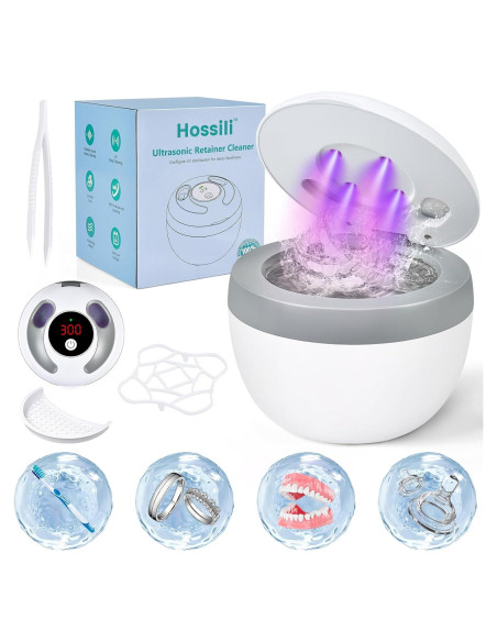 Limpiadora Ultrasónica Hossili 45kHz 200ML para Dentaduras y Alineadores