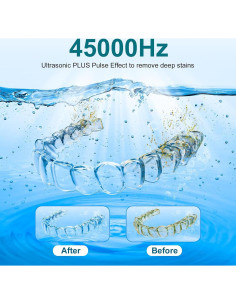 Limpiadora Ultrasónica Hossili 45kHz 200ML para Dentaduras y Alineadores 2