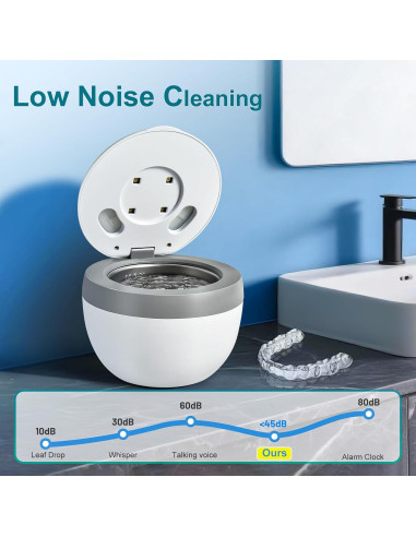 Limpiadora Ultrasónica Hossili 45kHz 200ML para Dentaduras y Alineadores