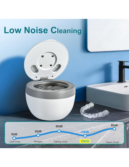 Limpiadora Ultrasónica Hossili 45kHz 200ML para Dentaduras y Alineadores