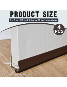 Barrera Ajustable para Puerta Pickmesh 91.44 cm Marrón 2