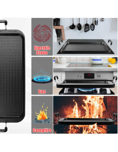 Plancha Plana Vayepro 43 cm Antiadherente para Estufa 2