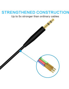 Cable de Reemplazo Aquelo para Auriculares Bose QC35 II 140cm 2