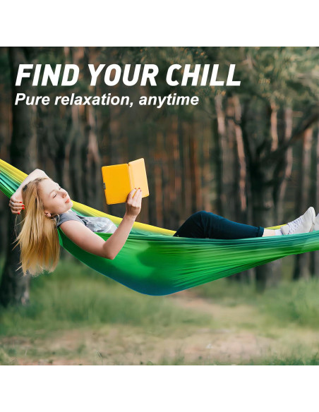 Hamaca de Camping ZAIXIA de Nylon 270x140cm 181kg Hamaca de Camping ZAIXIA de Nylon 270x140cm 181kg
