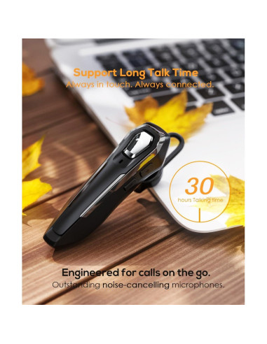 Auricular Bluetooth DY25 Negro con Micrófono y Cancelación de Ruido