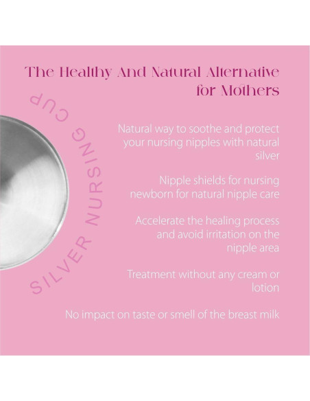 Copas de Lactancia BoobyBuds Plata 999 - Protectores de Pezón