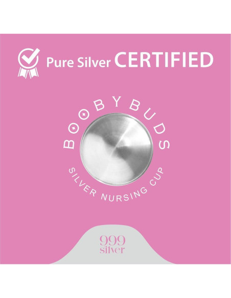 Copas de Lactancia BoobyBuds Plata 999 - Protectores de Pezón