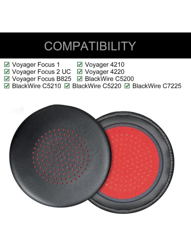 Cubiertas de Almohadillas de Reemplazo UOWGA para Plantronics Voyager Focus