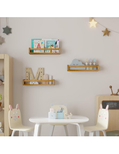 Estanterías Flotantes Heimlove 16" (40.64 cm) Juego de 2 Madera 2