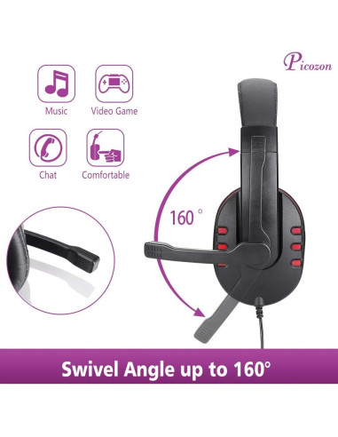 Auriculares Gaming Picozon con Micrófono 3.5mm para PS5/PS4