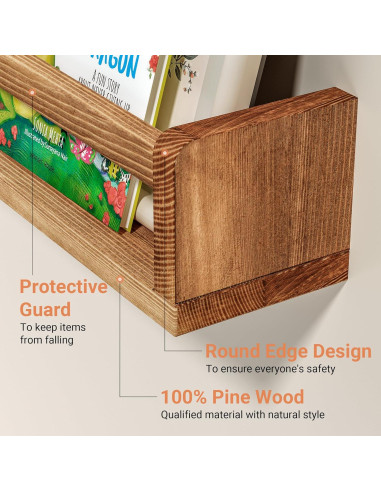 Estanterías Flotantes Heimlove 16" (40.64 cm) Juego de 2 Madera