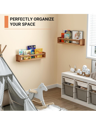 Estanterías Flotantes Heimlove 16" (40.64 cm) Juego de 2 Madera