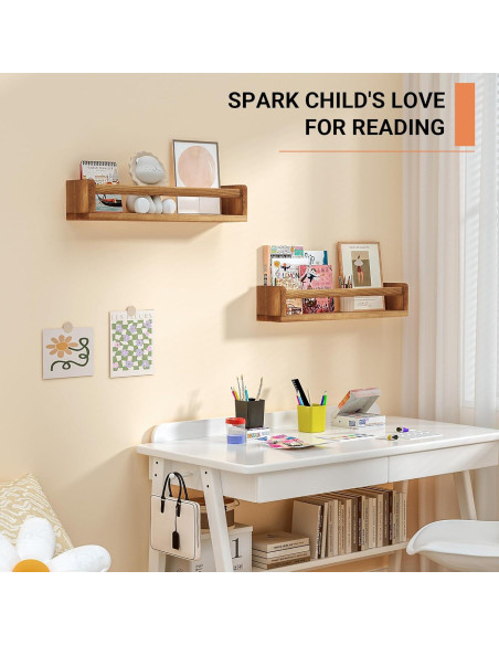 Estanterías Flotantes Heimlove 16" (40.64 cm) Juego de 2 Madera