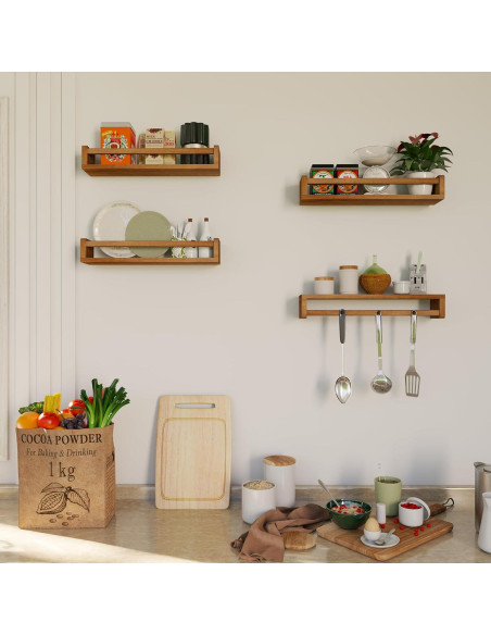 Estanterías Flotantes Heimlove 16" (40.64 cm) Juego de 2 Madera