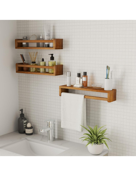 Estanterías Flotantes Heimlove 16" (40.64 cm) Juego de 2 Madera