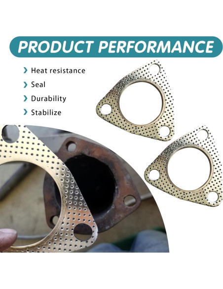 Junta de Escape leechio 2PCS 6.3 cm Alta Temperatura Sellado