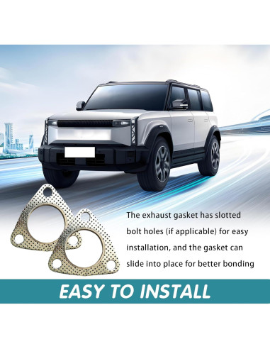 Junta de Escape leechio 2PCS 6.3 cm Alta Temperatura Sellado