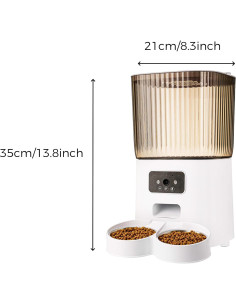 Comedero Automático para Perros Yiwu 5L Doble Bowl con Cámara 2