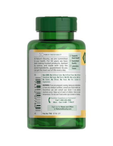 L-Arginina Nature's Bounty 1000mg 50 Tabletas Vegetales