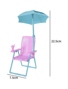 Juego de muebles de playa Labubu - Silla plegable con sombrilla 2