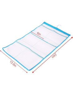 Organizador de Baño de Malla Phying Azul 6 Compartimentos 2