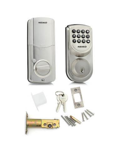 Cerradura Electrónica Sin Llave Neiko 52909A, Plata, 1.13kg