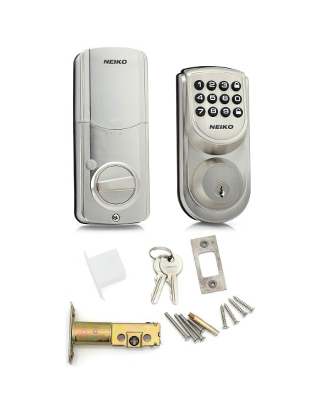 Cerradura Electrónica Sin Llave Neiko 52909A, Plata, 1.13kg