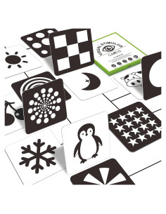 Tarjetas de Estimulación Visual SpriteGru 25 PCS 14x14 cm Bebés