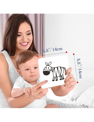 Tarjetas de Estimulación Visual SpriteGru 25 PCS 14x14 cm Bebés