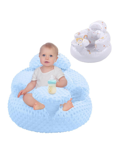 Asiento Inflable para Bebés BALAPET con Bandeja y Soporte Azul