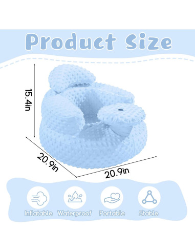Asiento Inflable para Bebés BALAPET con Bandeja y Soporte Azul