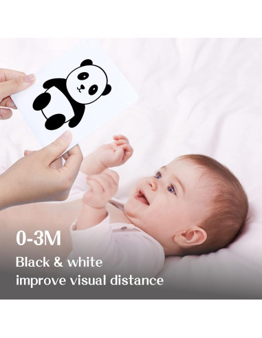 Tarjetas de Estimulación Visual SpriteGru 25 PCS 14x14 cm Bebés