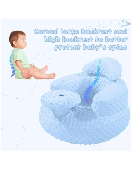 Asiento Inflable para Bebés BALAPET con Bandeja y Soporte Azul