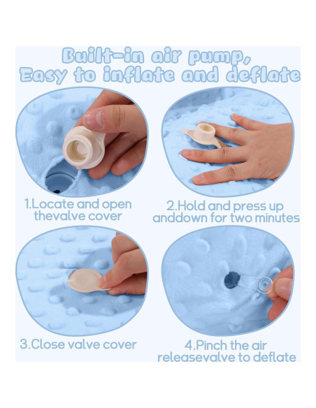 Asiento Inflable para Bebés BALAPET con Bandeja y Soporte Azul