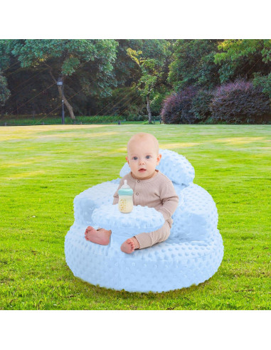 Asiento Inflable para Bebés BALAPET con Bandeja y Soporte Azul