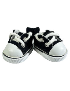 Zapatos para muñecas 17cm QIXINGWISE - Lona Negra, 1 par