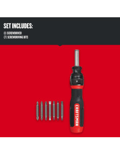 Destornillador de Trinquete Craftsman SpeedDrive 2" con 7 Bits 2