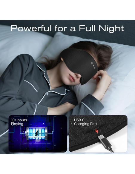 Máscara para dormir Bluetooth ZHENYEMEI 3D con auriculares
