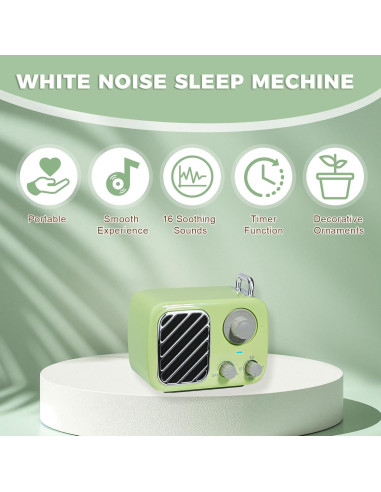 Máquina de Ruido Blanco Vita Laeta SD24 Portátil Verde