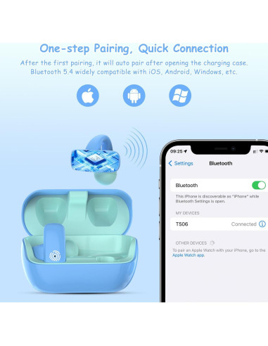 Auriculares Inalámbricos BANIGIPA T506 para Niños - Bluetooth 5.4, 85dB