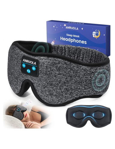 Máscara de Sueño Bluetooth ANRUOLA 3D Gris Oscuro