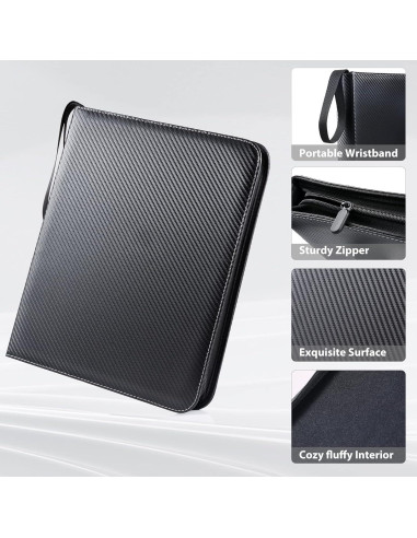 Carpeta de Cartas WOT I 900 Bolsillos Doble Cara Negra