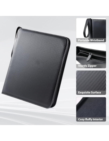 Carpeta de Cartas WOT I 900 Bolsillos Doble Cara Negra