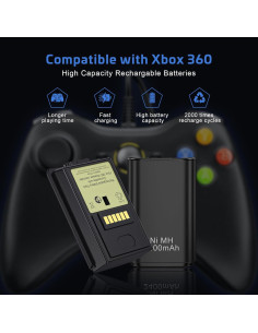Batería Recargable Dual KEKUCULL para Controlador Xbox 360 2
