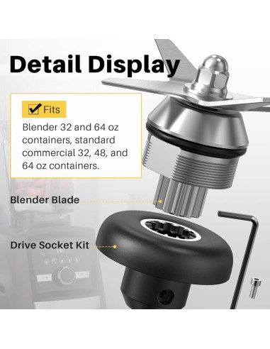 Conjunto de Repuesto de Cuchilla Vitamix 64 oz y 32 oz