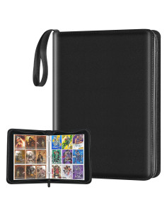 Carpeta de Cartas XRUNMIX 900 Bolsillos Negra con Cierre