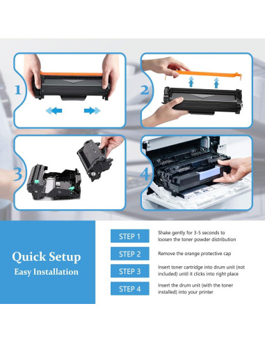 Cartucho de Tóner Kienul TN760 Negro Alto Rendimiento 2-Pack