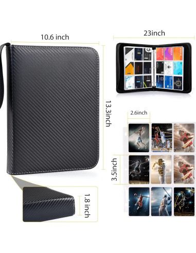 Carpeta de Cartas WOT I 900 Bolsillos Doble Cara Negra