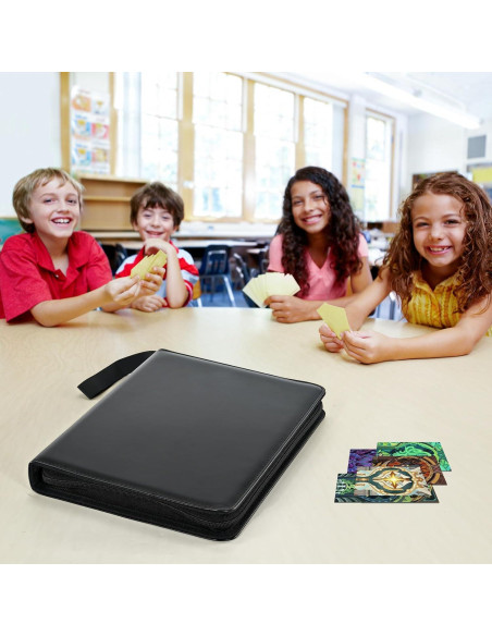 Carpeta de Cartas XRUNMIX 900 Bolsillos Negra con Cierre