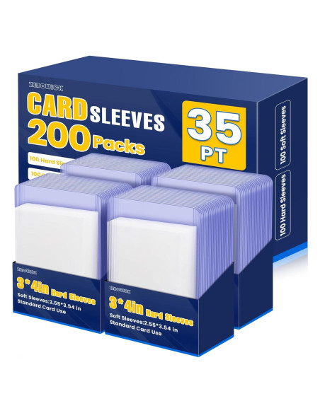 200 Fundas para Tarjetas ZENOWICK Duras y Blandas 7.62x10.16cm